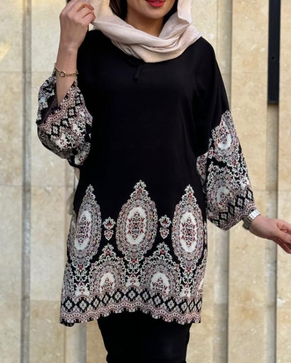 تونیک بیگ سایز آینه طرح اندونزی 1160