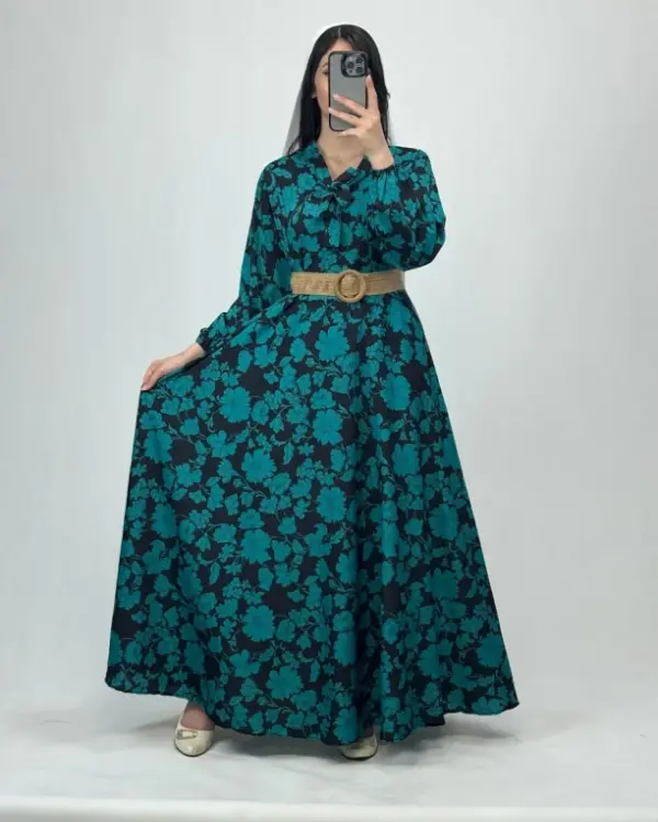 پیراهن تمام کلوش طناز 7552