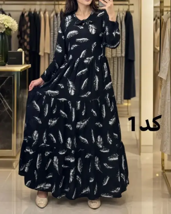 پیراهن نخی دیبا طبقه ای 7610