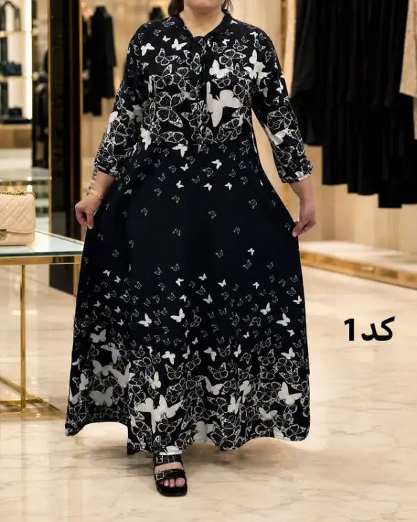 پیراهن کلوش پروانه 7611
