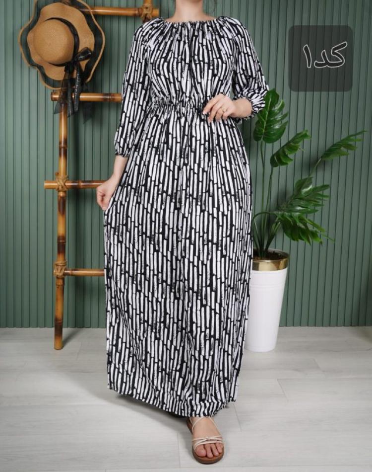 پیراهن ساحلی زنانه نخی U7615