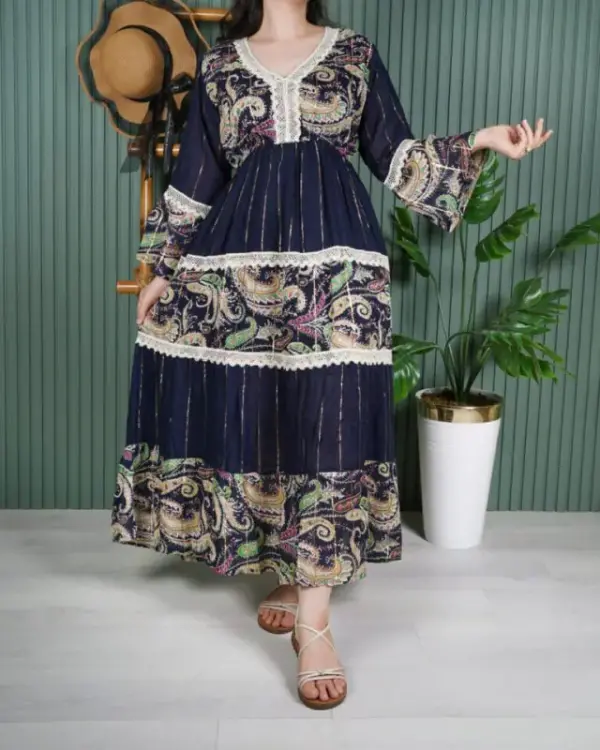 پیراهن زنانه هندی خامه دوزی U7614