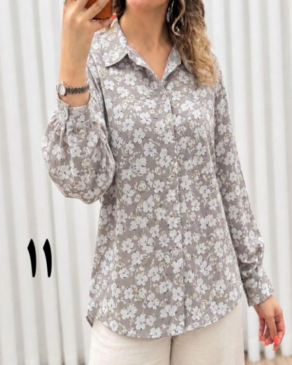 شومیز طرح دار خارجی دبی SH7723