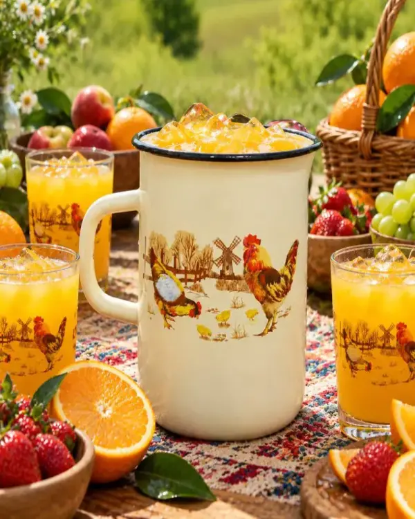 پارچ 2 لیتری لعابی روس خروس مزرعه 7720