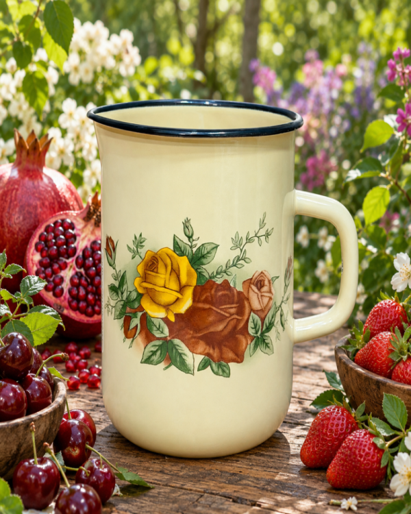 پارچ 2 لیتری لعابی روس گل سرخ 7721